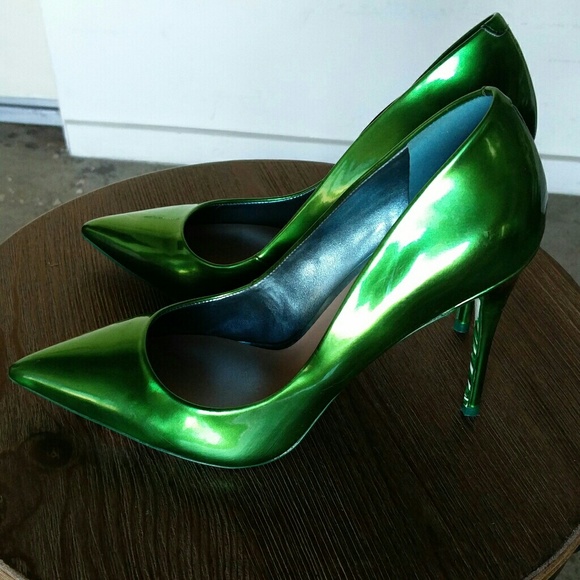 aldo green pumps